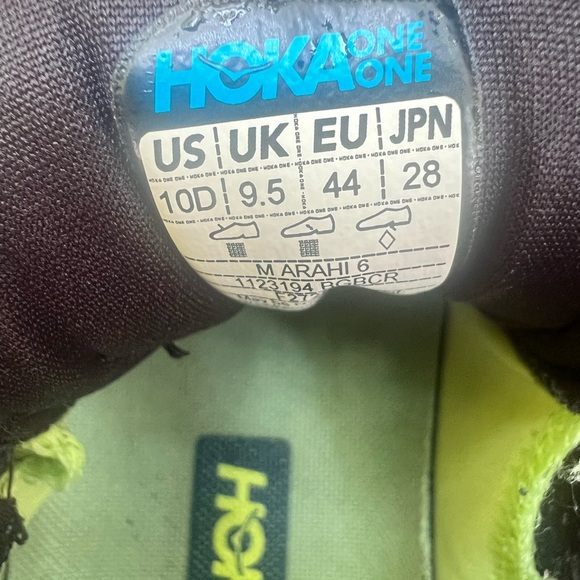 Hoka One One Arahi 6 Blue Graphite sneakers in size 10D - Picture 3 of 13